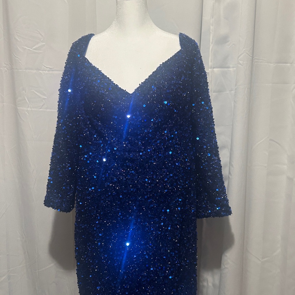 Dazzling Midnight Blue Sequin Dress